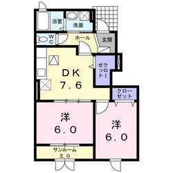 リブレ秋吉Bの物件間取画像